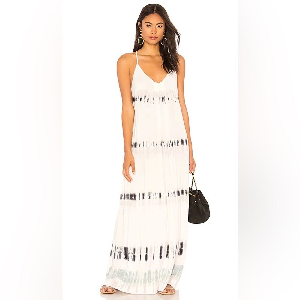 Michael Stars White and blue flowy Maxi Dress